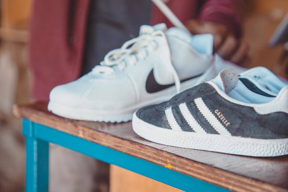 A pair of sneakers at Walk Fresh.