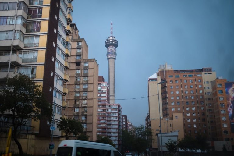 Ponte Tower from Junction Mall in Johannesburg.