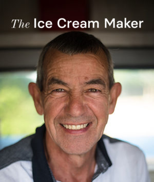 Michael Smith an ice cream maker at of Sweet Moments Soft Serve in Hermanus.
