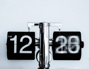 A whirring calendar in article about managing time as a business owner.