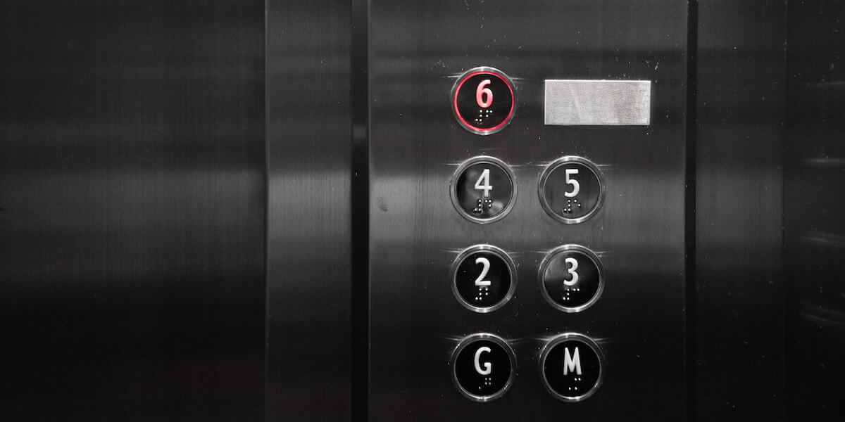 An image of the inside of an elevator in an article about making an elevator pitch.